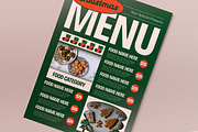 Orange Green Christmas Food Menu, a Flyer Template by graphicook (Thumbnail 2 of 4)