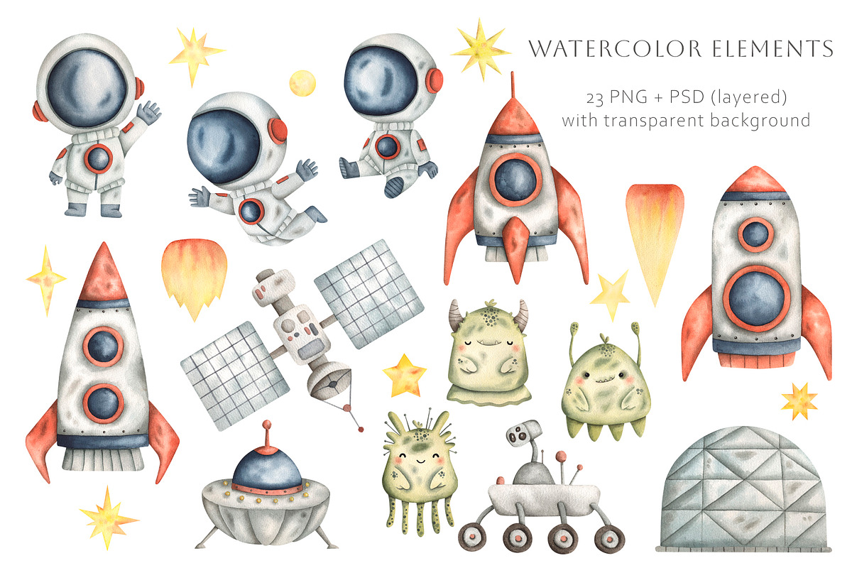 Space travel, an Object Illustration by NellyaEgorova (Photo 2 of 15)