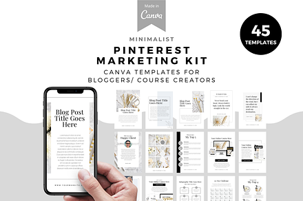 Minimalist Pinterest Marketing Kit, a Marketing Template by The Blog Creative