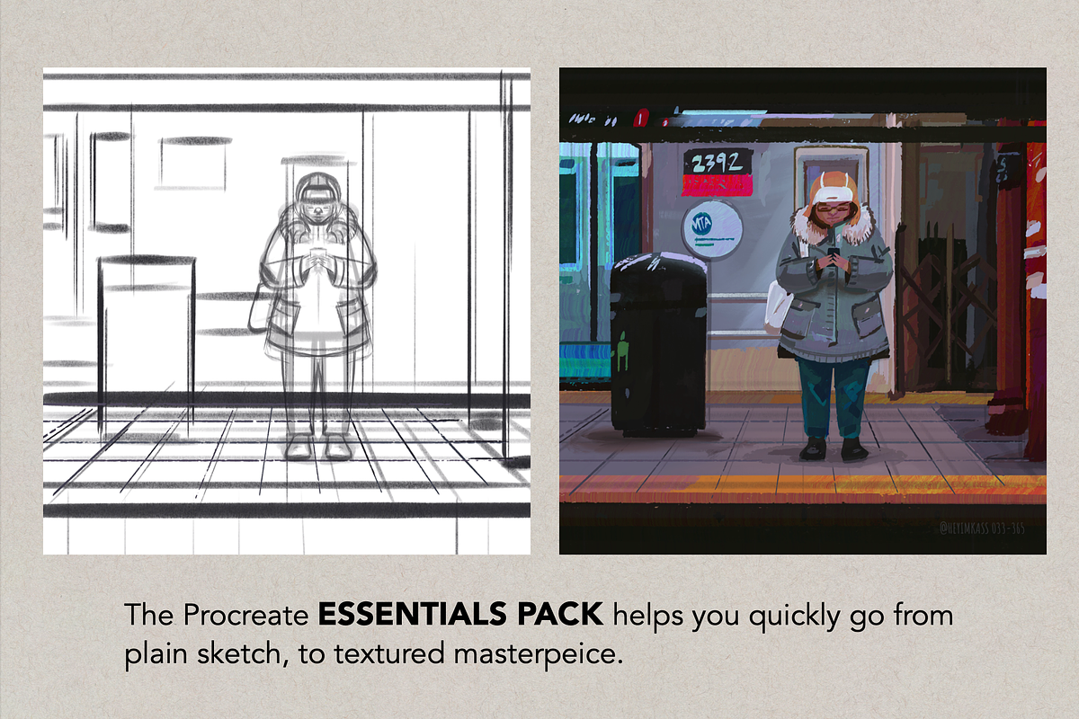 Procreate Essentials Pack, a Brushes & More by Kassandra Escoe (Photo 2 of 15)