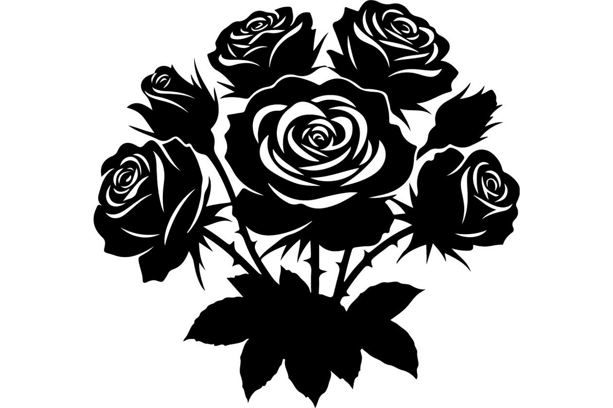 Wedding Flower Bouquet Silhouette, an Object Graphic by Creativeshirt (Photo 9 of 20)