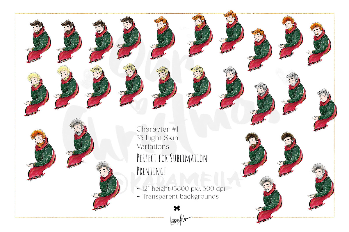 Christmas Dads Kids Family Creator, a Person Illustration by KaramfilaS (Photo 5 of 11)
