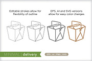 Minimal delivery icons, an Outline Icon by Picture Window (Thumbnail 3 of 5)