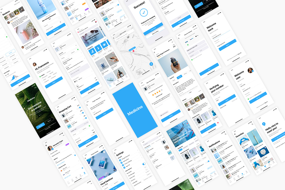 Pharmacy & Drugstore App, an UI Kit Template by flr.24 (Photo 2 of 2)