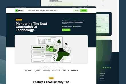 Tech Startup SaaS Elementor WP Theme, a WordPress Template by Indisains