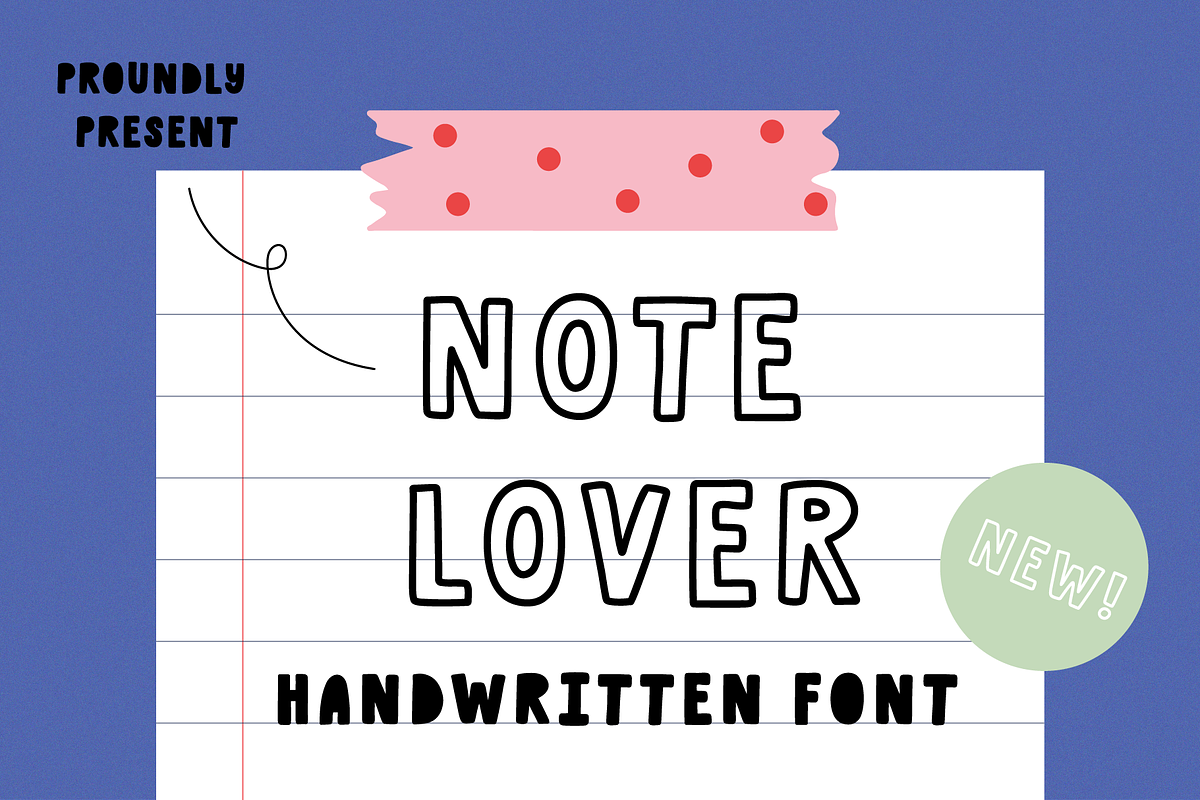 Note Lover Font, a Handwritten Font by Nyla.Studio (Photo 1 of 9)