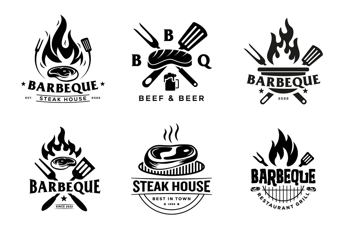 Barbeque logo bundle template, a Branding & Logo Template by Norma Studio (Photo 4 of 6)