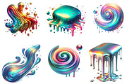 Holographic Drip Clipart, an Illustration by Designworld (Thumbnail 4 of 5)