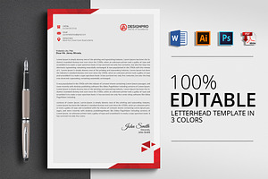 Minimal Letterhead Four Formats