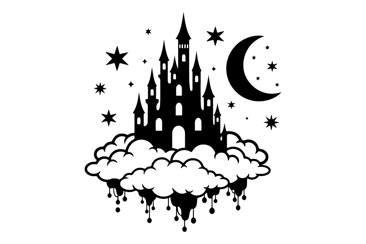 Fantasy Castle Cloud Moon Bundle, an Object Illustration by Gaye Art (Photo 21 of 30)