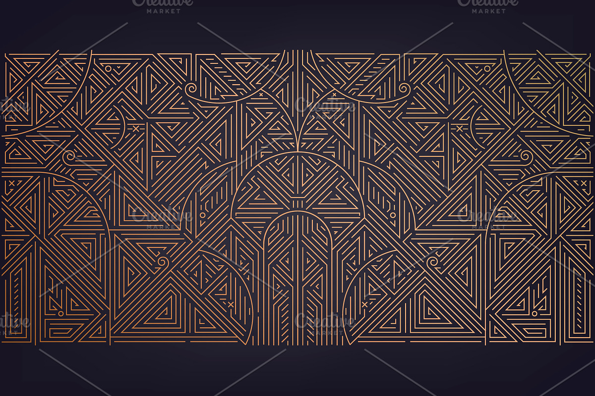 Art Deco Geometric Backgrounds, a Pattern Graphic by Marylia (Photo 5 of 12)