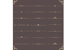 Vintage Big Set of Horizonyal, a Decorative Illustration by FineArtStudio