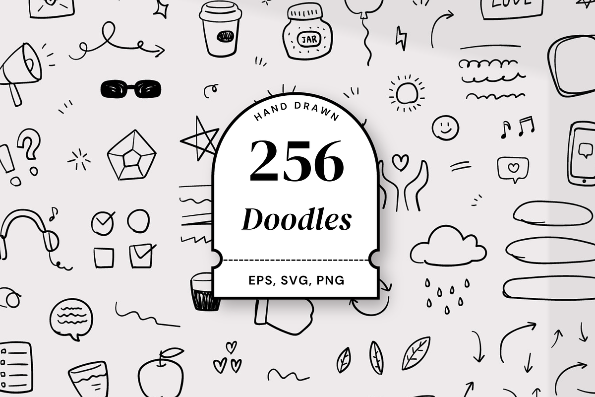 256 daily doodles and scribbles, an Object Graphic by Pinkbrush (Photo 1 of 7)