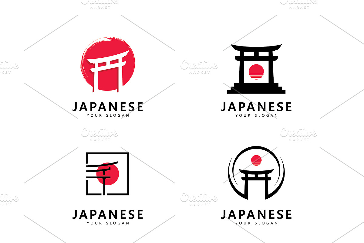 Japanese Torii gate illustration,, a Branding & Logo Template by T.Vooka