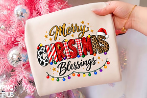 Merry Christmas Blessings PNG, a Seasonal Illustration by CrexoraLab