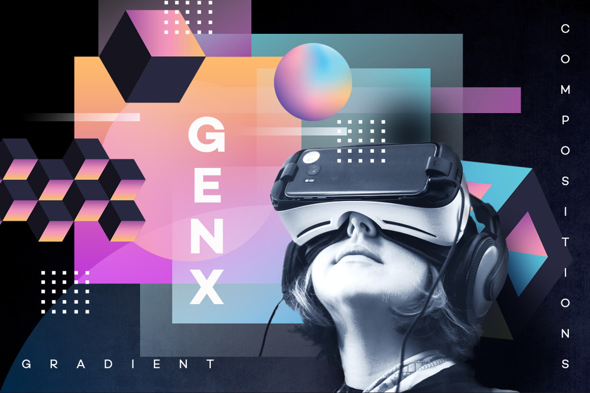 GENX- Gradient Compositions Toolkit, a Texture Graphic by Polar Vectors (Photo 1 of 29)