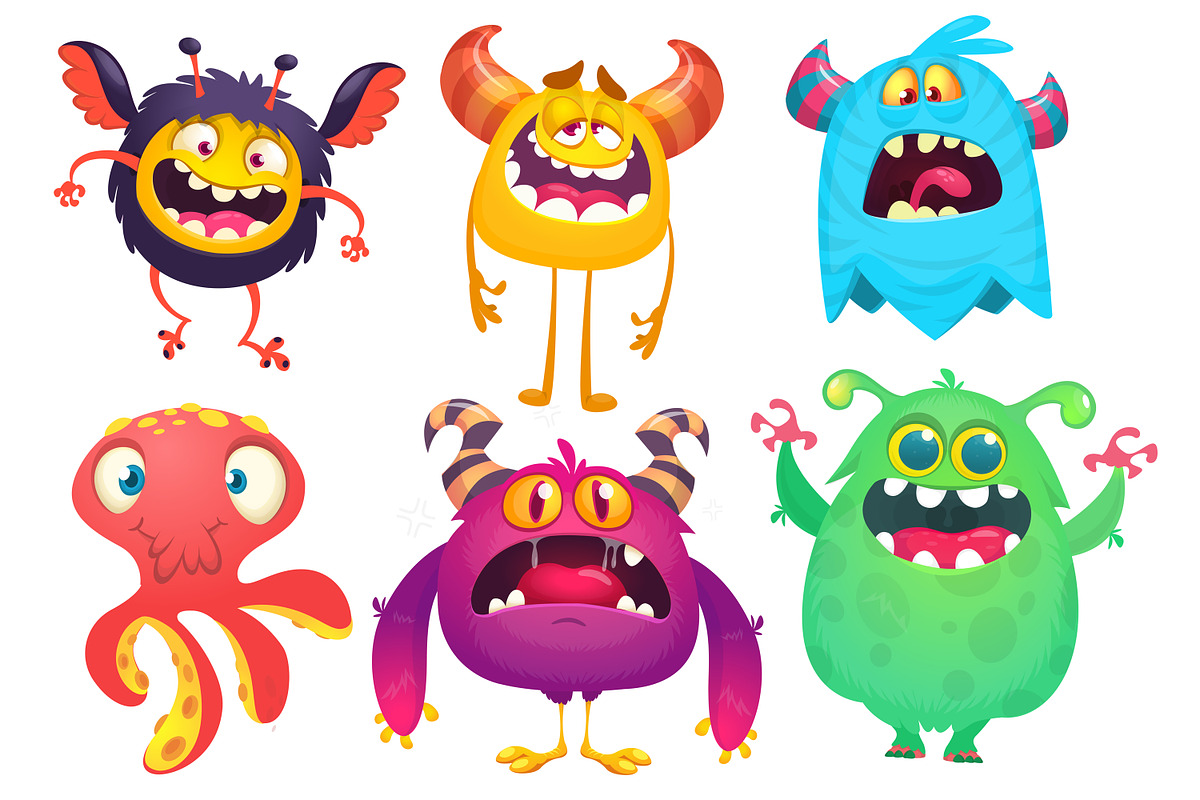 Fuzzy Fluffs - 6 Cute Monsters, a Seasonal Illustration by D R A W K M A N (Photo 9 of 9)
