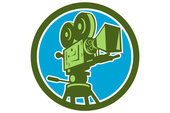 Vintage Film Camera Circle Retro, an Illustration by patrimonio ...