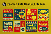 Red Blue Retro Fashion Sale Banner, an UI Kit Template by graphicook (Thumbnail 6 of 6)