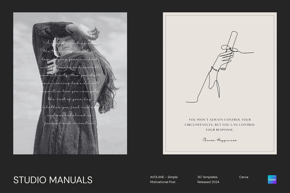 AVOLANE - Simple Motivational Post, a Social Media Template by Studio Manuals (Photo 1 of 8)