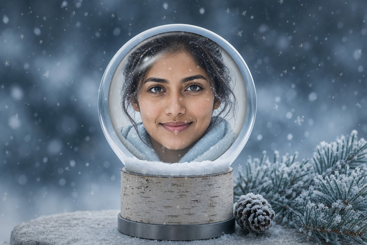 Snow Globe Photo Effect Template, a Social Media Template by DesignerCandies (Photo 2 of 4)