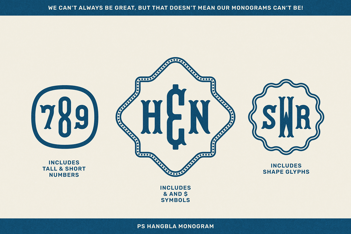3 Letter Monogram Maker - PS Hangbla, a Serif Font by Para-Scope Design (Photo 3 of 8)