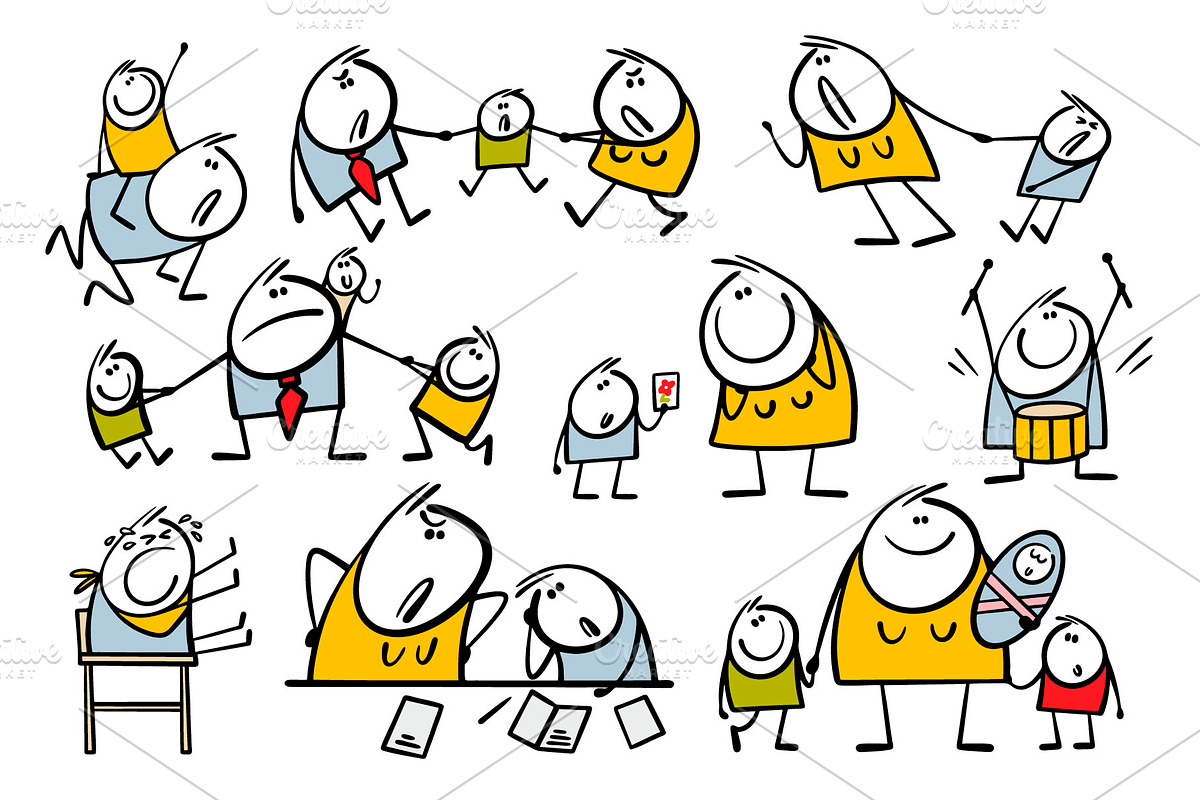 Cartoon children set 1., a Person Illustration by eka panova (Photo 4 of 6)