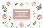 Watercolor Sweet Peonies Set, an Object Graphic by Kotulska (Thumbnail 2 of 4)