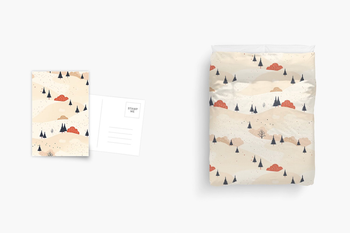Winter pattern minimalism, a Pattern Graphic by AlexandraTret (Photo 3 of 3)