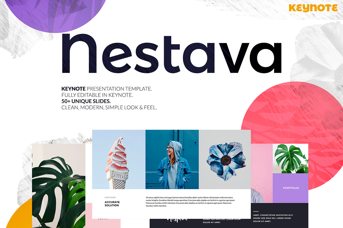 Nestava - Modern Keynote Template, a Presentation Template by Slidehack (Photo 1 of 2)