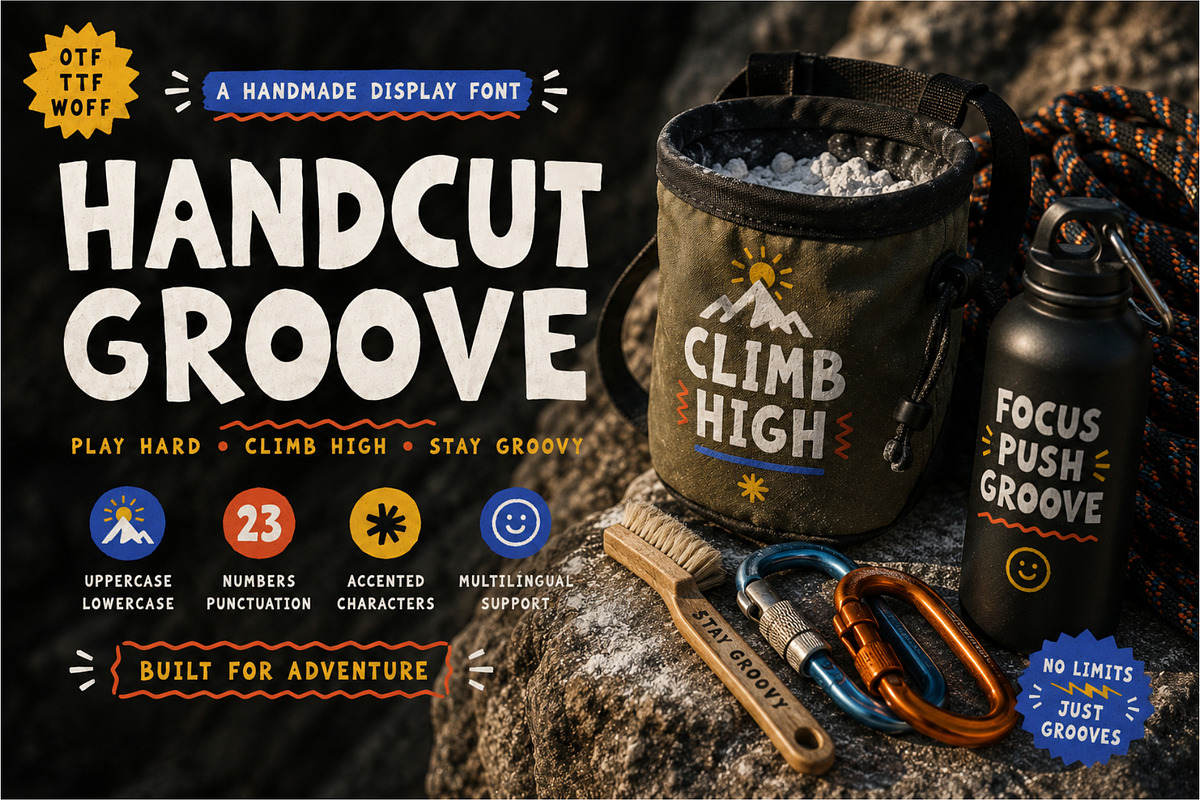 Handcut Groove, a Sans Serif Font by LetterStock (Photo 4 of 7)