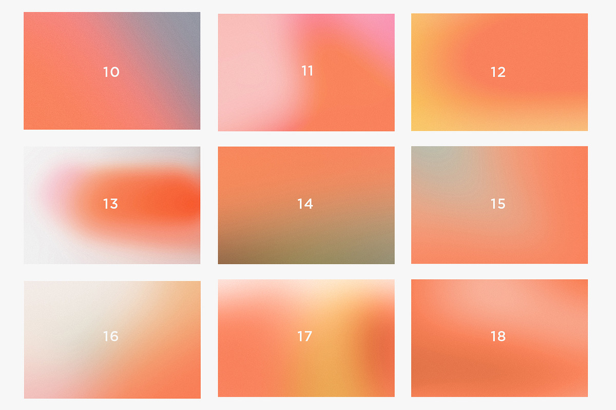 30 Electric Tangerine Gradients, a Texture Graphic by Olha Kozachenko (Photo 3 of 9)