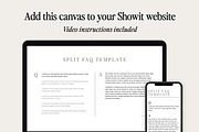 Split FAQ Showit Template Canvas, a Websites & App Template by Amanda Pena Design (Thumbnail 3 of 6)