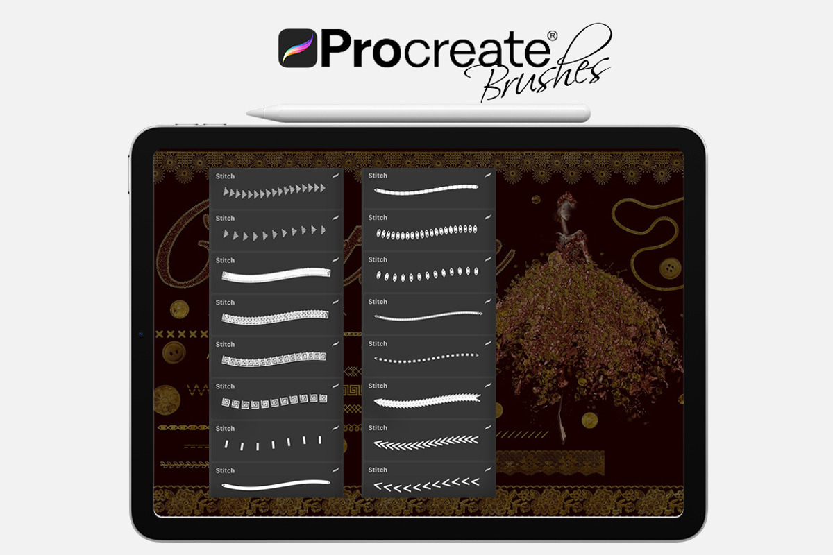 Couture Brushes for Procreate, a Brush Add-On by FaeryDesign (Photo 8 of 19)