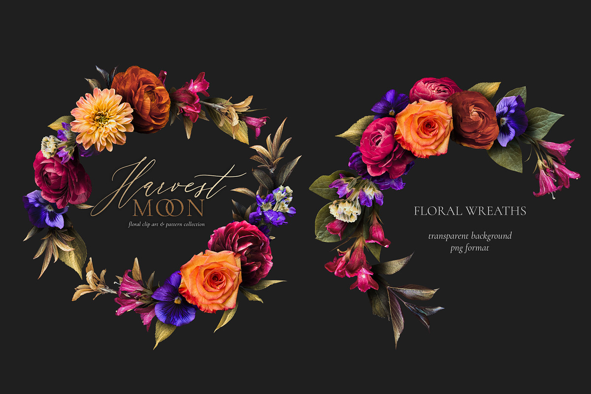 Harvest Moon Floral Clip Art Kit, an Object Graphic by Eclectic Anthology (Photo 18 of 21)