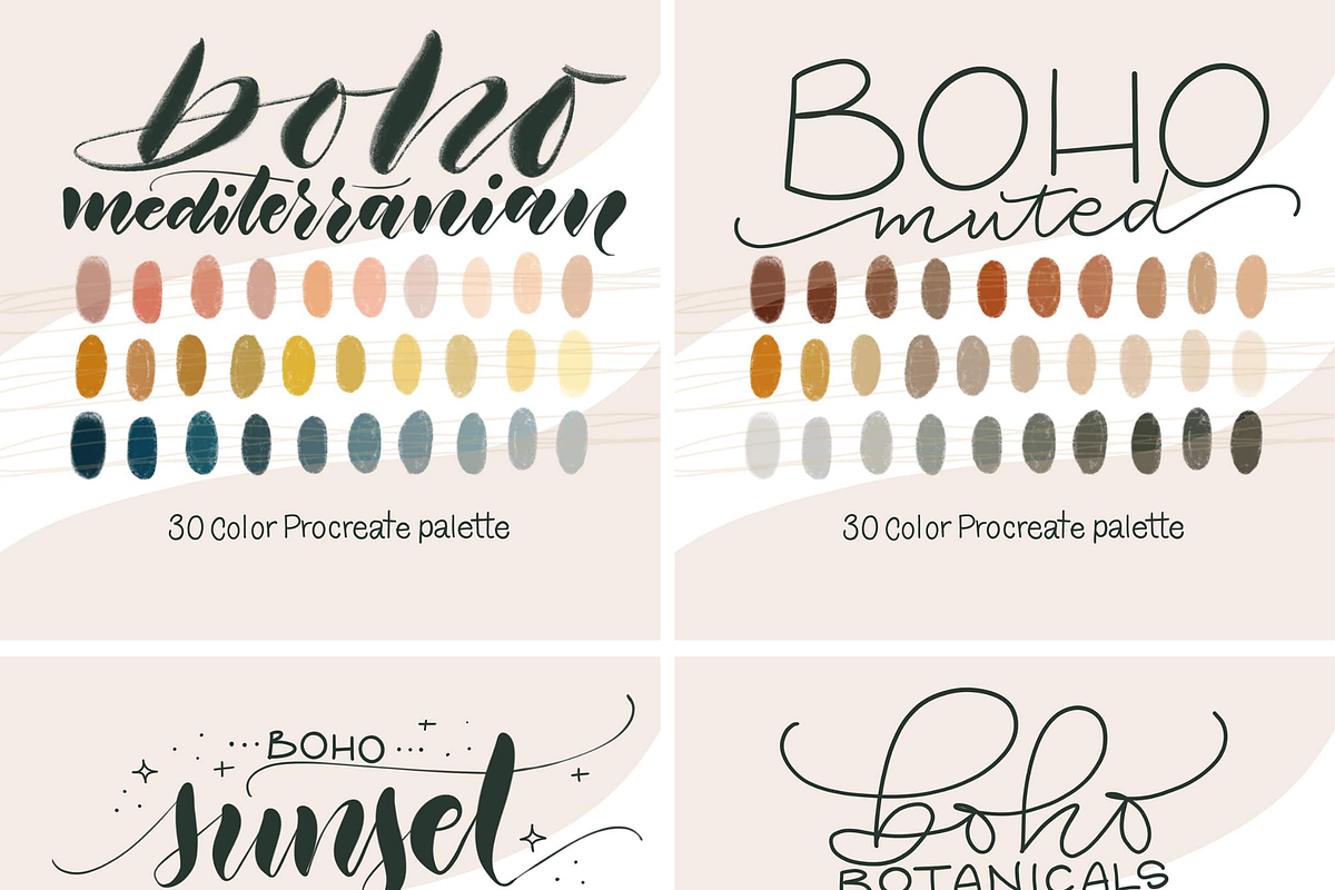 Joyful Procreate Palette Bundle, a Palette Add-On by HowJoyful  (Photo 4 of 8)