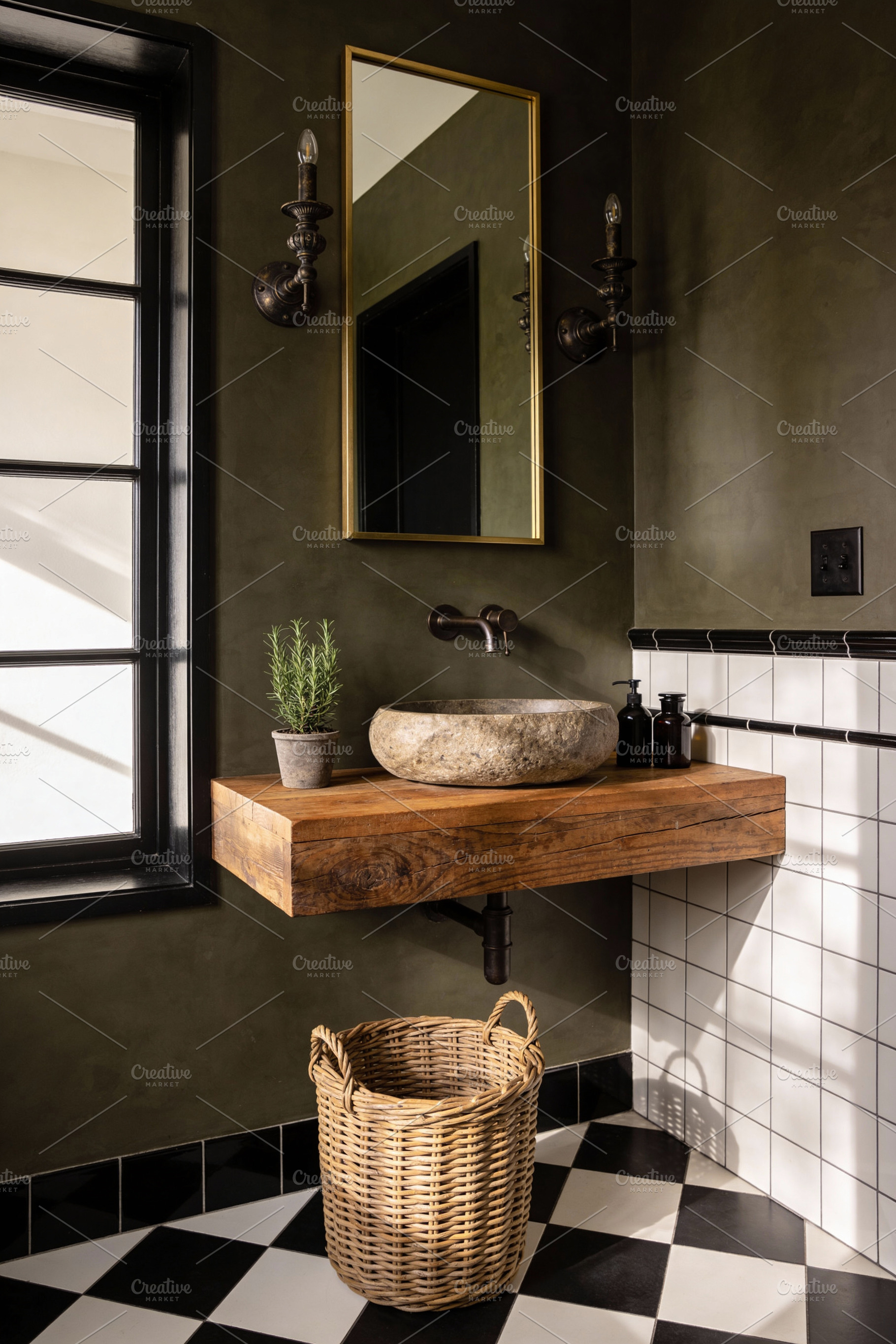 Rustic Bathroom Interior, an Architecture Photo by Virgo Studio