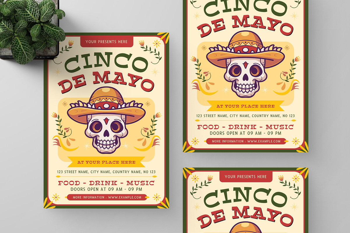 Yellow Green Cinco De Mayo Flyer, a Flyer Template by Annora Studio (Photo 4 of 5)