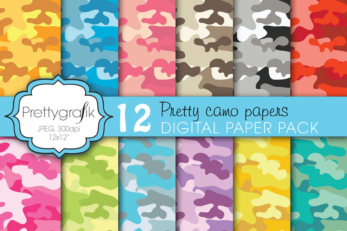 camouflage digital paper, commercial