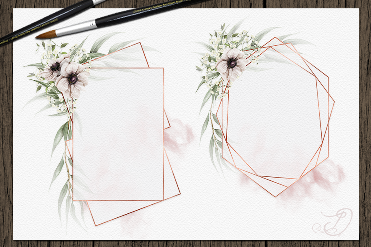 Eucalyptus Copper Frames, a Decorative Illustration by DioFlow (Photo 5 of 5)