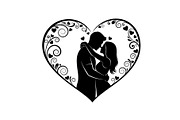 Couple Love Heart Silhouette Bundle, an Illustration by Amazin_art (Thumbnail 25 of 51)