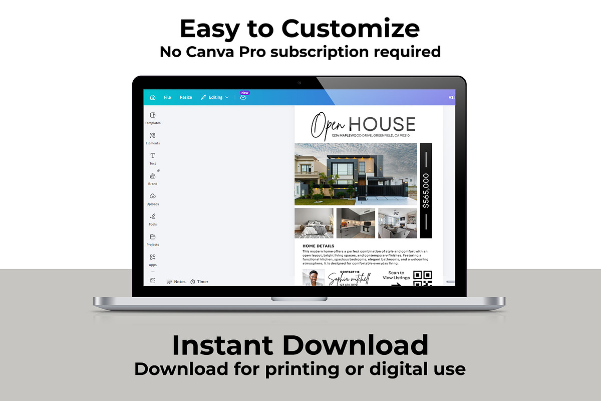 Open House Flyer Canva Template, a Flyer Template by M9 Design (Photo 4 of 5)