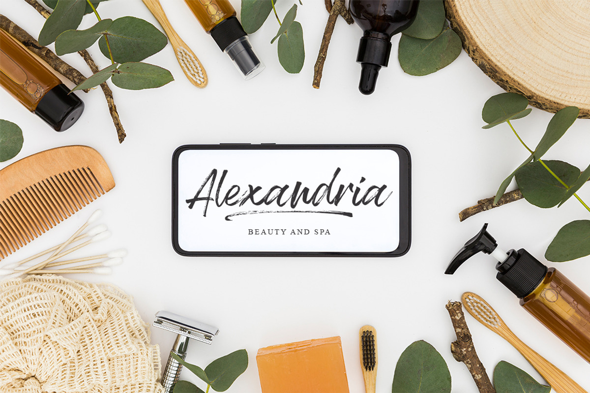 Winterflows Brush Font preview 3