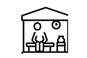 Isolated separate black icon, an Outline Icon by Creative priyanka