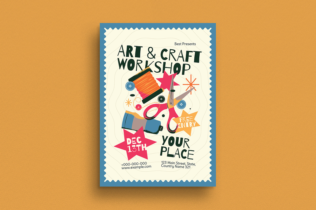 Art & Craft Workshop Event Flyer, a Flyer Template by Guuver (Photo 1 of 3)