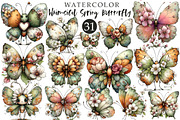 Whimsical Spring Butterfly Clipart, an Illustration by OK Design (Thumbnail 1 of 6)