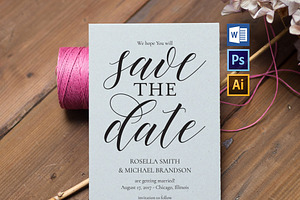 Save the Date Template SHR211, an Invitation Template by Shafura_Wedding