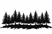 Pine Forest Silhouette Bundle, a Graphic by Creativeshirt (Thumbnail 5 of 14)