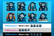 Skull Grim Reaper Twitch Emotes, an Illustration by FNR Graphics (Thumbnail 2 of 2)