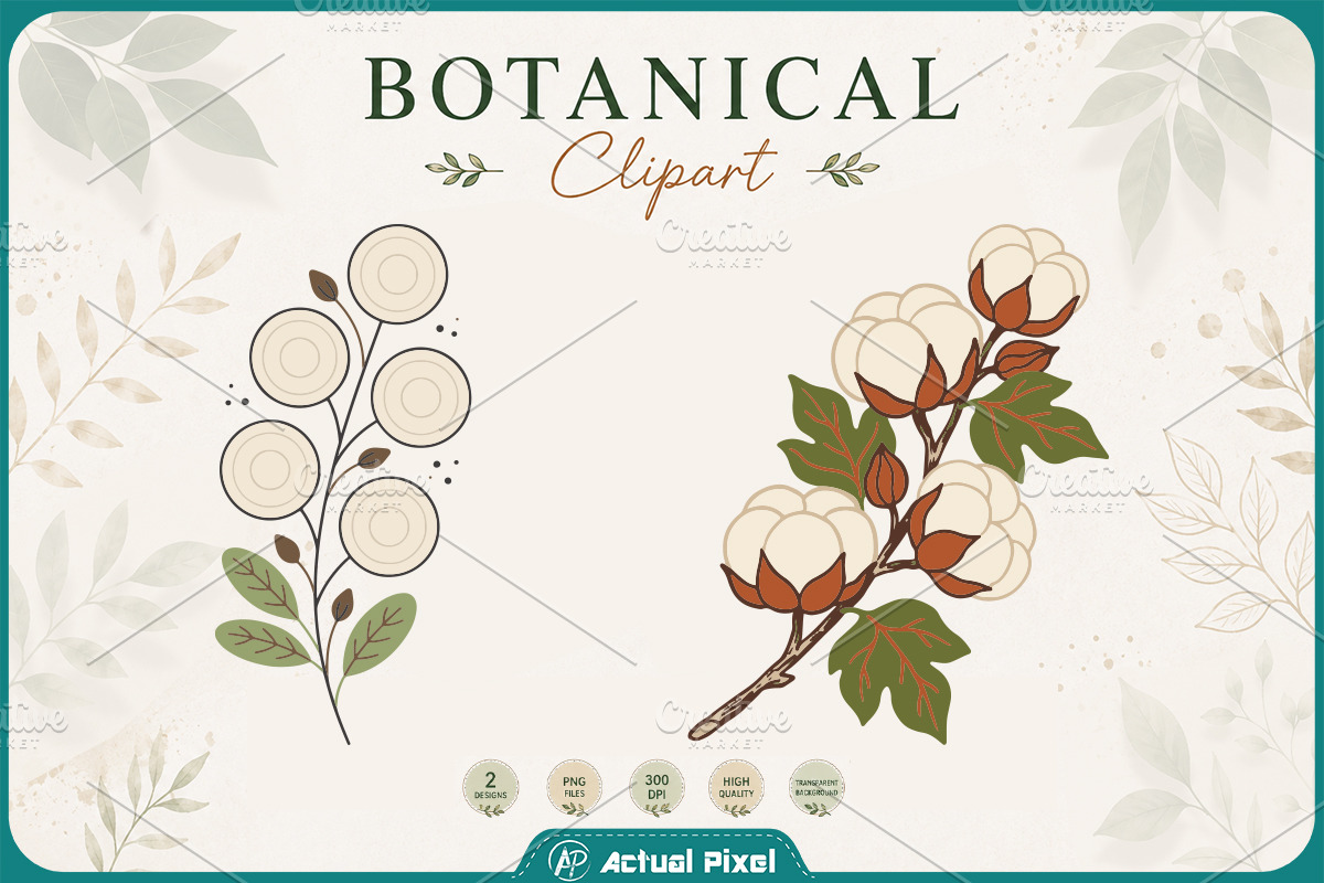 Boho Botanical Leaves Clipart Bundle, a Nature Photo by Actual Pixel (Photo 18 of 21)